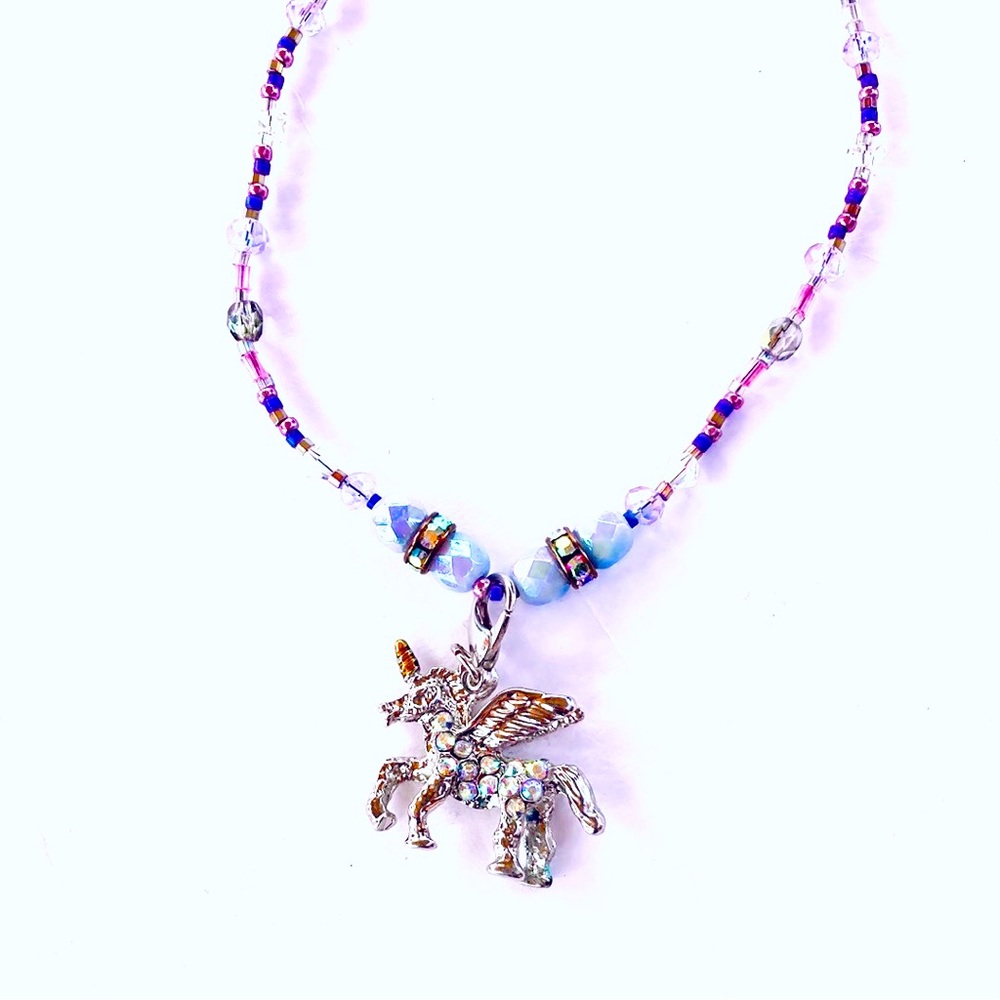 SOLD : Handmade Mystical Lilac Unicorn Necklace by McGlamorous